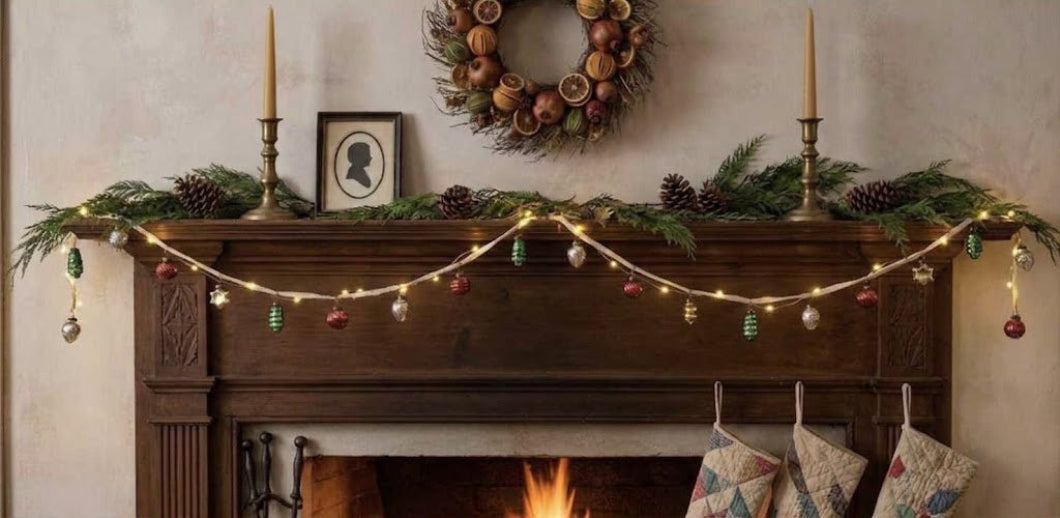 Retro Christmas 70" Mini Colored Glass Ornament Garland