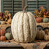 Ragon House Life-Size Primitive White Pumpkin – 14" Tall Mache Fall Decor - The Primitive Pineapple Collection