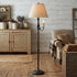 50" Black Chandler Floor Lamp with Side Arm - The Primitive Pineapple Collection