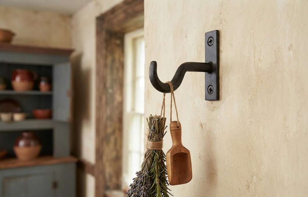 Primitive 4" Black Wall Hook - The Primitive Pineapple Collection