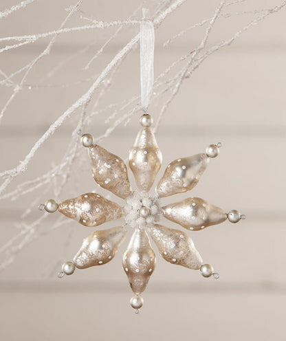 Bethany Lowe Christmas Winter Polkadot Starburst Ornament 7&quot; - The Primitive Pineapple Collection