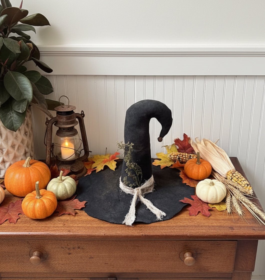 Primitive Handcrafted Large USA Witch&