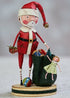 Esc and Company Christmas Santa and His Sack Lori Mitchell Figurine - The Primitive Pineapple Collection