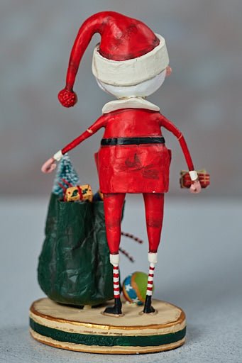 Esc and Company Christmas Santa and His Sack Lori Mitchell Figurine - The Primitive Pineapple Collection