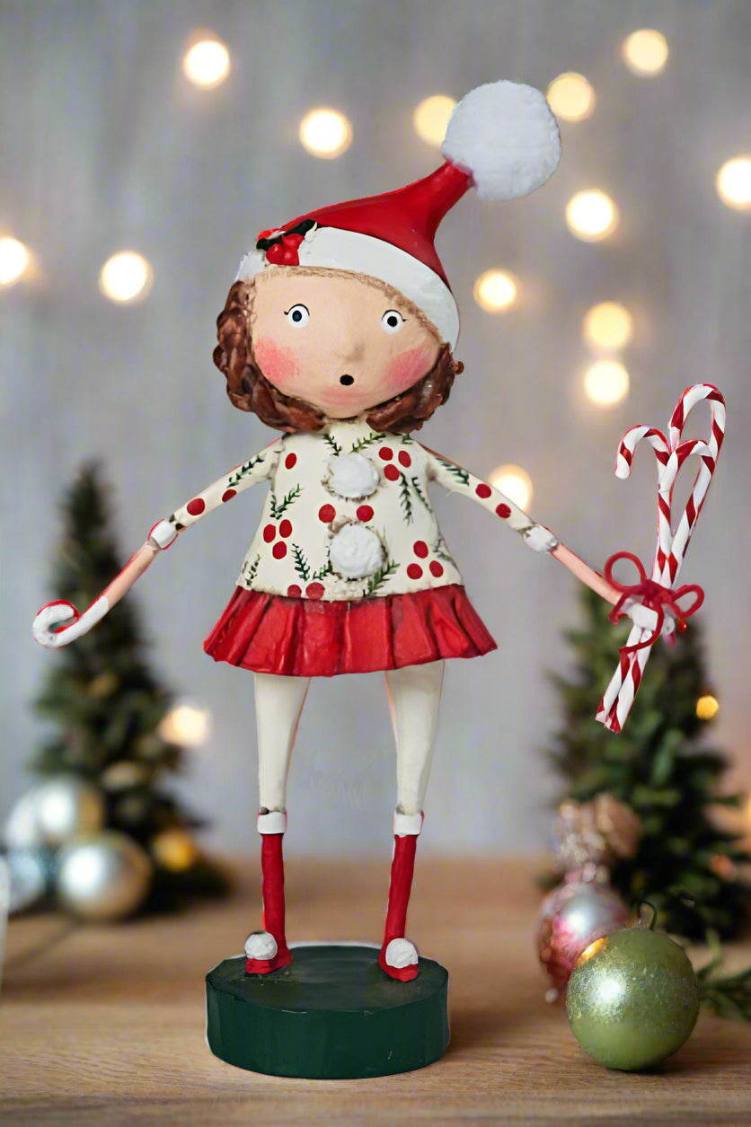 ESC and Company Christmas Lori Mitchell Candies Canes Figurine 14467 - The Primitive Pineapple Collection