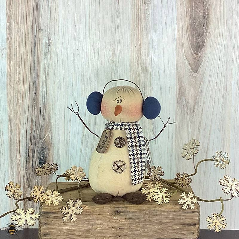 Honey and Me Christmas Cole the Salvage Snowman C23901 - The Primitive Pineapple Collection
