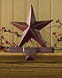 Primitive Christmas Red Iron Star Stocking Holder/ Hanger - The Primitive Pineapple Collection