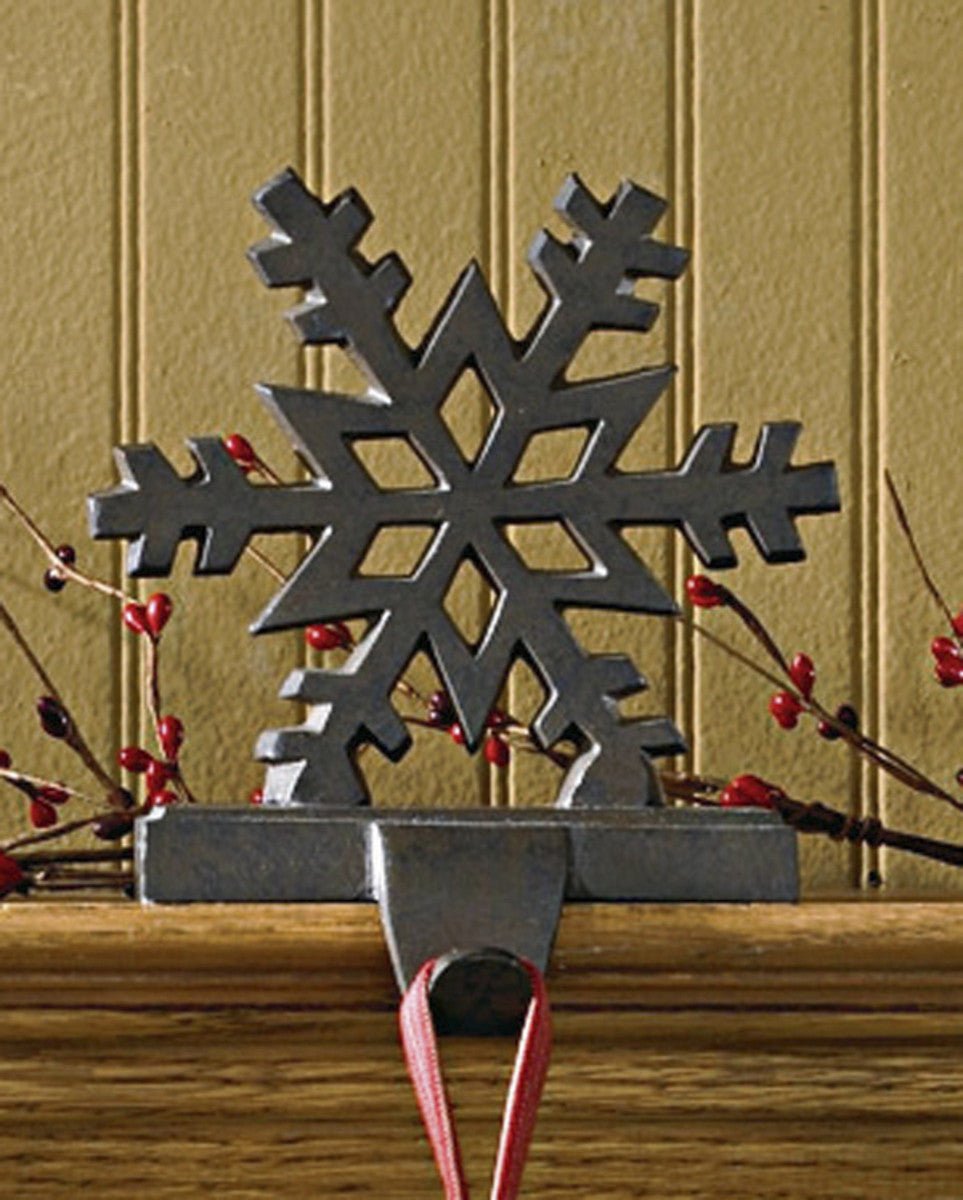 Primitive Christmas Iron Snowflake Stocking Holder/ Hanger - The Primitive Pineapple Collection