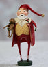 Christmas Cheer Santa w/ Teddy Bear Figurine Lori Mitchell 23449 - The Primitive Pineapple Collection
