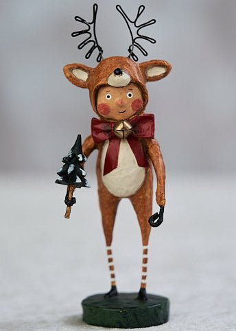 ESC and Company Christmas Little Dasher Reindeer Figurine Lori Mitchell - The Primitive Pineapple Collection