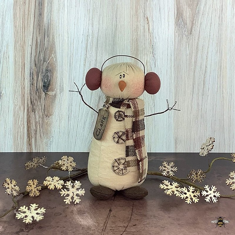 Honey and Me Christmas Clark the Salvage Snowman C23907 - The Primitive Pineapple Collection