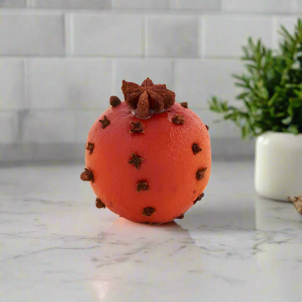 2.25 Inch Orange w/Real Cloves & Star Anise Bowl Filler Primitive/Colonial - The Primitive Pineapple Collection