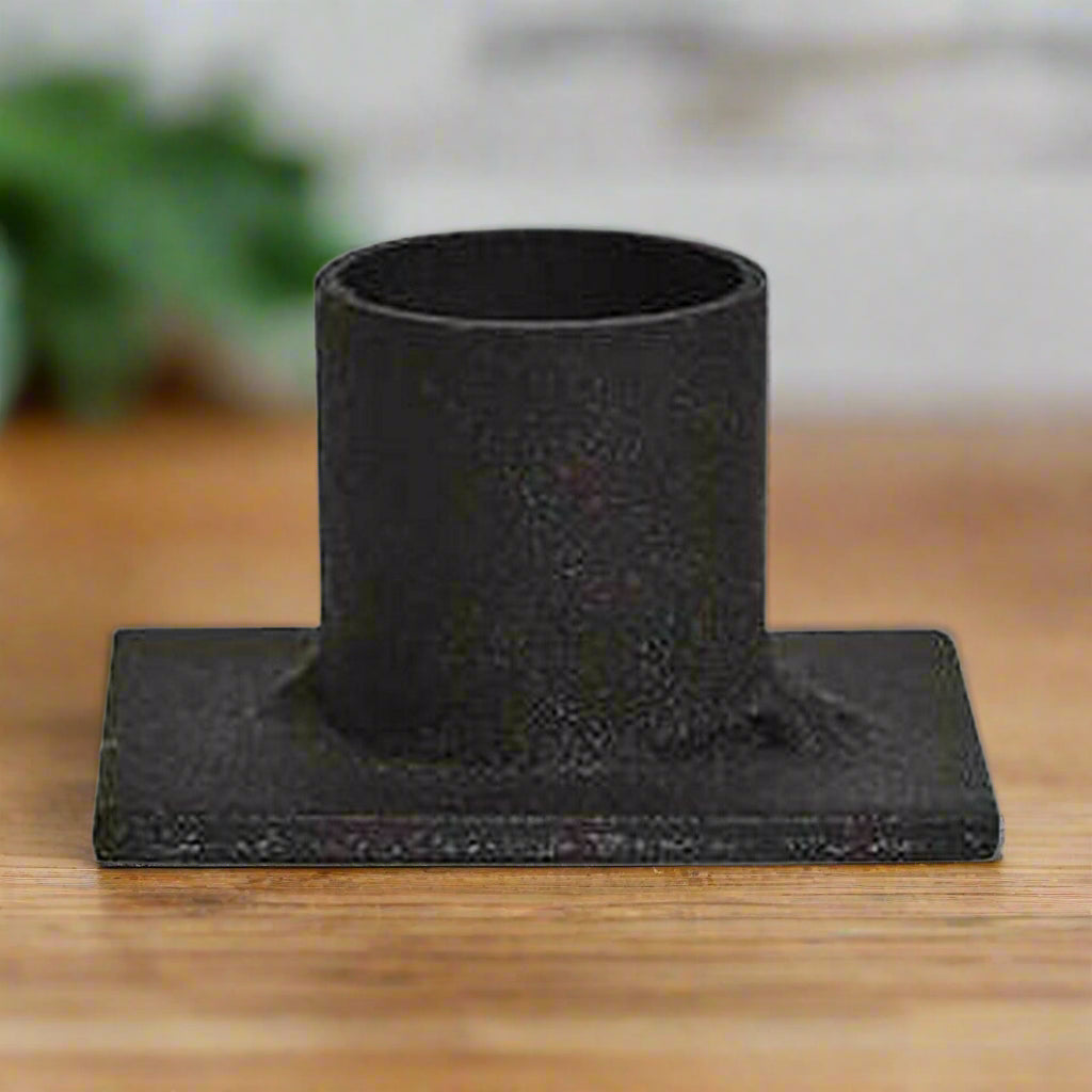 Primitive/Country Simple Metal Taper Candle Holder - The Primitive Pineapple Collection