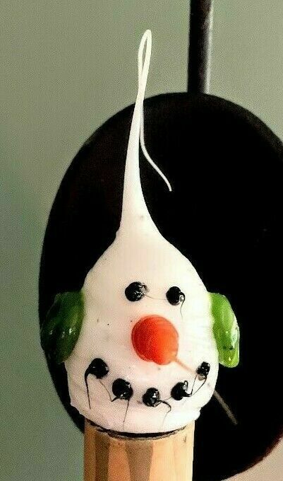 Primitive/Country Scented Silicone Dipped Snowman with Green Ear Muffs Light Bulb - The Primitive Pineapple Collection