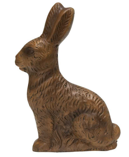 Primitive /Farmhouse Resin &quot;Chocolate&quot; Bunny Large 5&quot; Easter/Spring Crafts 8&quot; H x 5&quot; W - The Primitive Pineapple Collection