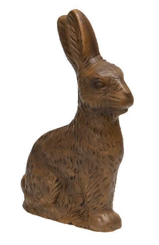 Primitive /Farmhouse Resin &quot;Chocolate&quot; Bunny Large 5&quot; Easter/Spring Crafts 8&quot; H x 5&quot; W - The Primitive Pineapple Collection