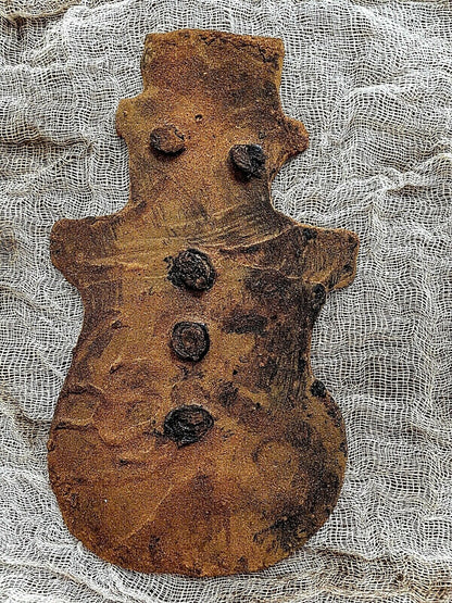 Primitive Colonial Wax Dipped Cinnamon Dusted Snowman Bowl Filler - The Primitive Pineapple Collection