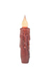 Primitive/Country 4" Battery Operated Burgundy Taper Candle W/Timer - The Primitive Pineapple Collection