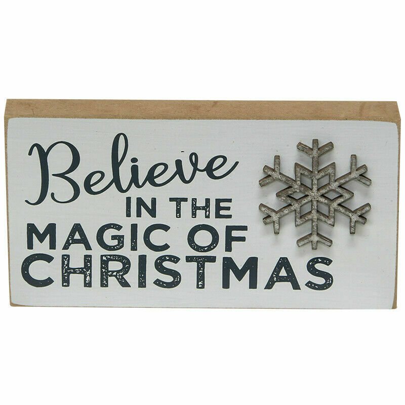Primitive Farmhouse 3”x6”Believe In the Magic of Christmas Block - The Primitive Pineapple Collection