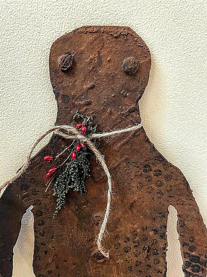 Primitive Colonial Wax Dipped Cinnamon Dusted XL Gingerbread Man 18.5&quot; - The Primitive Pineapple Collection