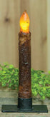 Primitive/Country 6" Burnt Mustard Taper Candle Timer - The Primitive Pineapple Collection