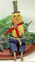 Primitive Scented Handmade Snowman with Top Hat 14" Hang or sit Christmas - The Primitive Pineapple Collection