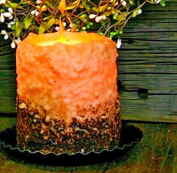 Primitive/Country Handcrafted Electric Hearth Evening Mocha 5" x 4’5" - The Primitive Pineapple Collection