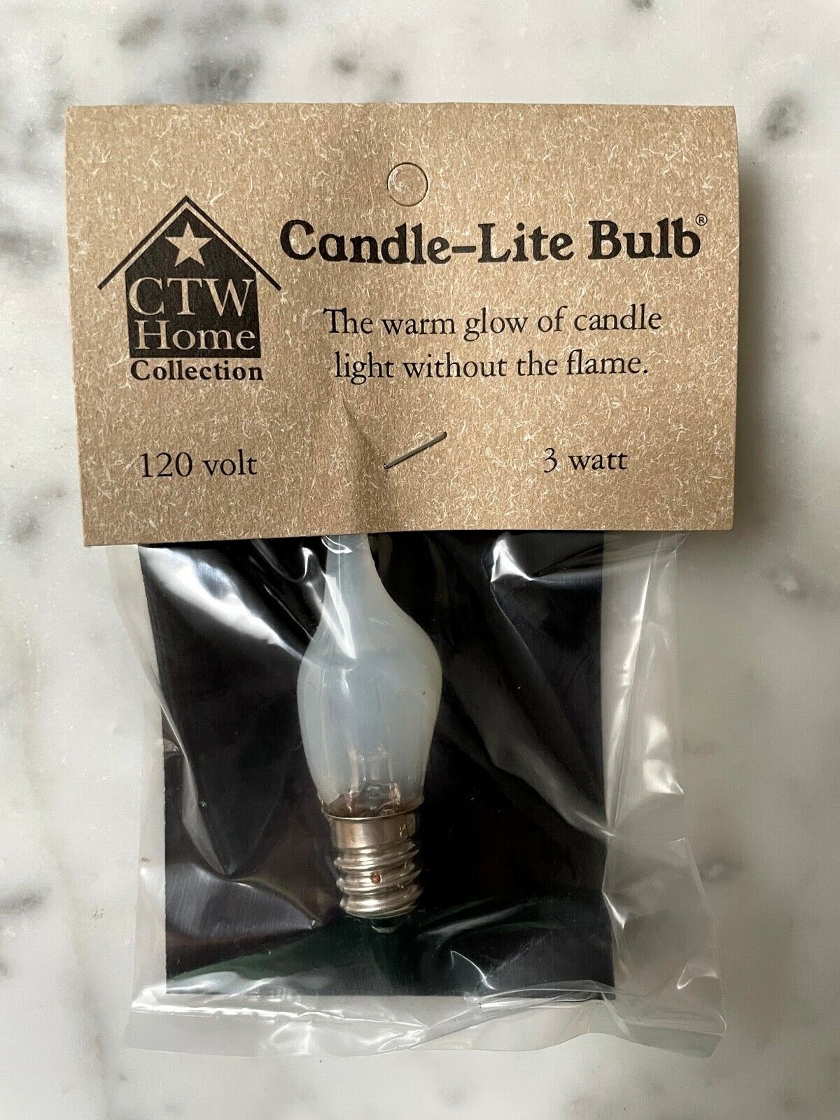 Primitive 3 Watt Silicone Dipped Candle-Lite Light Bulb Candelabra Socket - The Primitive Pineapple Collection