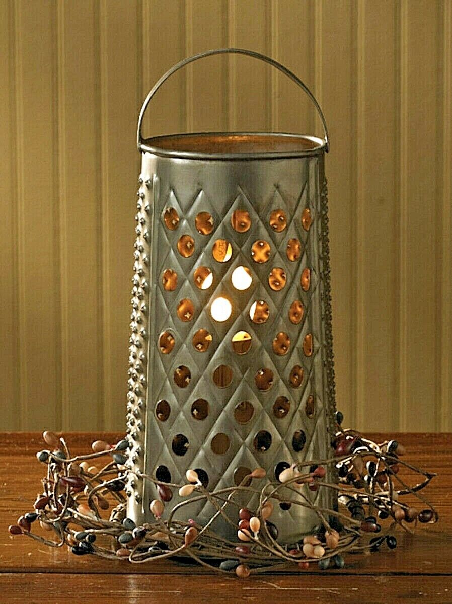 Primitive Farmhouse Cheese Grater Accent Lamp - The Primitive Pineapple Collection