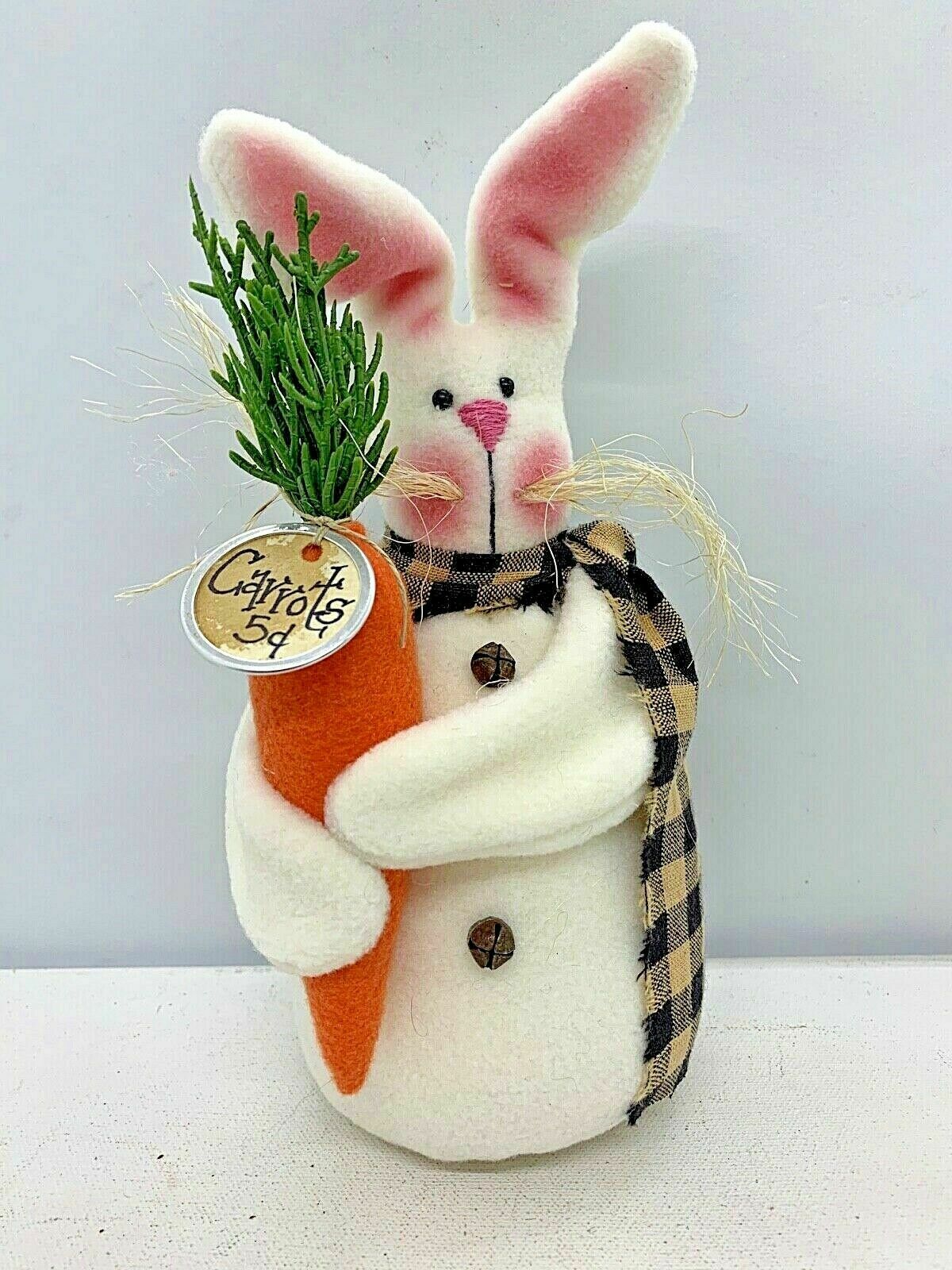 Primitive Handmade Spring &quot;Clover&quot; Bunny/Rabbit Doll Shelf Tuck Farmhouse - The Primitive Pineapple Collection