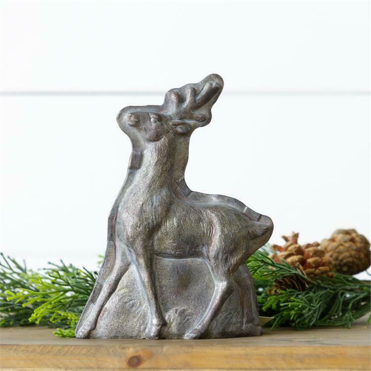 Primitive Christmas Distressed Decorative Reindeer Mold - The Primitive Pineapple Collection