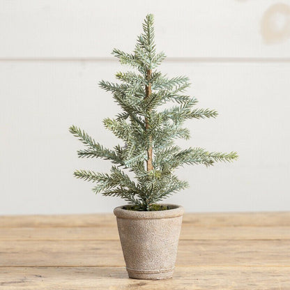 Primitive Farmhouse Ragon 11” potted Cypress Pine Christmas Tree - The Primitive Pineapple Collection