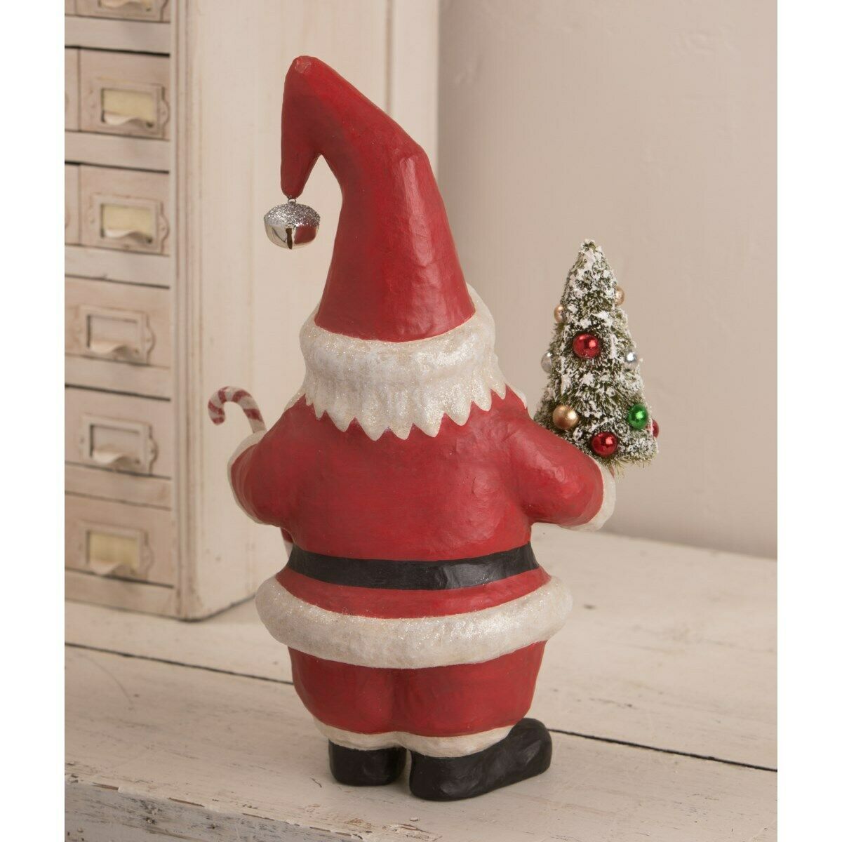 Bethany Lowe Christmas Jolly Jingle Bell Santa TJ0183 - The Primitive Pineapple Collection