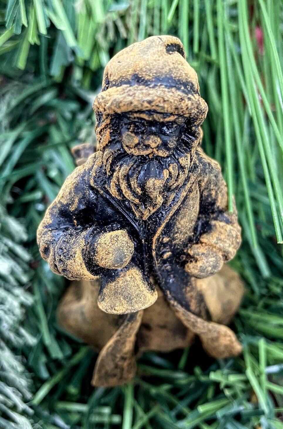Primitive/Colonial Scented Blackened Beeswax St Nicholas/Santa Figure - The Primitive Pineapple Collection