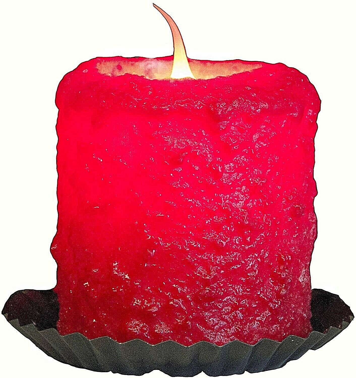Primitive/Country Handcrafted Electric Hearth Candle Apple Cinnamon 5&quot; x 4&