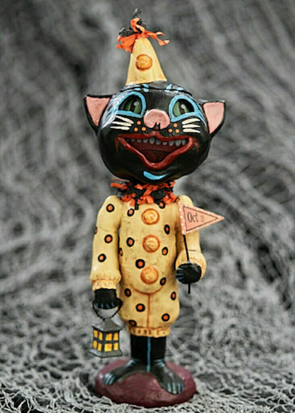 Esc And Company Trick or Treat Black Tabby Cat Figurine Jorge de Rojas - The Primitive Pineapple Collection
