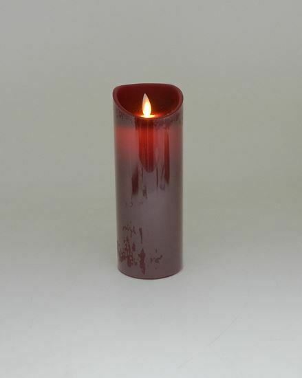 Holiday Christmas 2&quot; x 5&quot; Red Flickering Flameless LED Candle Light with Timer - The Primitive Pineapple Collection
