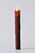 Primitive Country 7.5" Burgundy Moving Flamer Timer Taper Candle Stick 4hr timer - The Primitive Pineapple Collection
