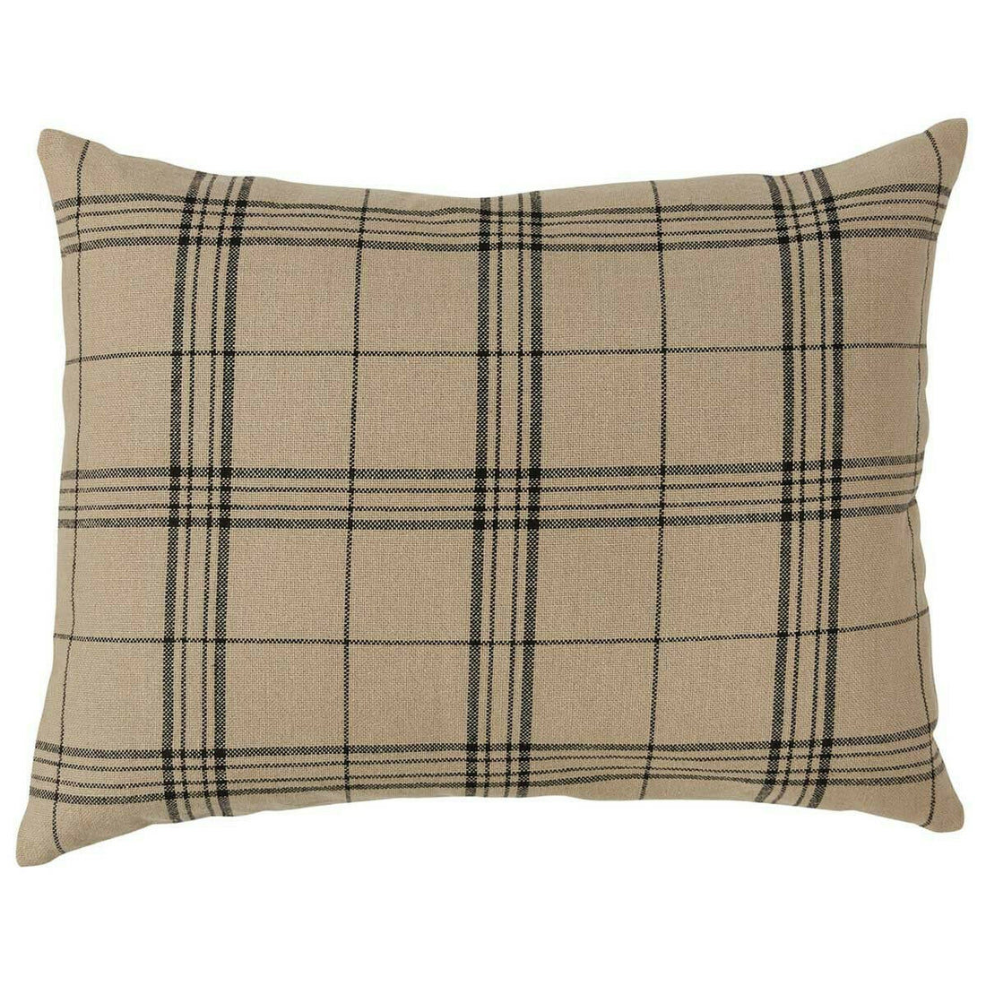 Primitive/Country Fieldstone Black Plaid Pillow Sham Standard - The Primitive Pineapple Collection