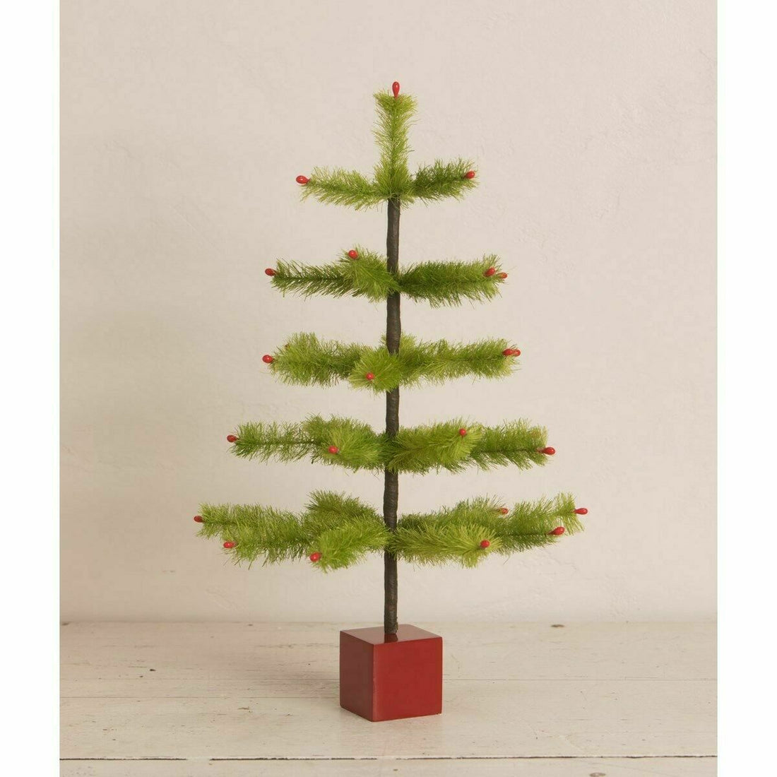 Christmas Bethany Lowe 16”Sisal Christmas Tree w/ Berries LC0688 - The Primitive Pineapple Collection