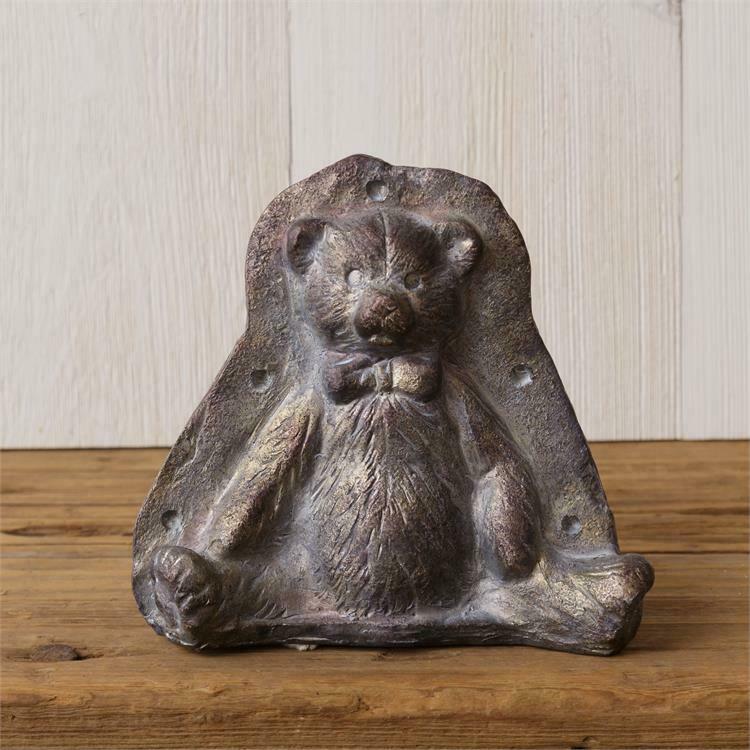 Primitive/Farmhouse Vintage Look Teddy Bear Mold Decor Rustic tin Look - The Primitive Pineapple Collection