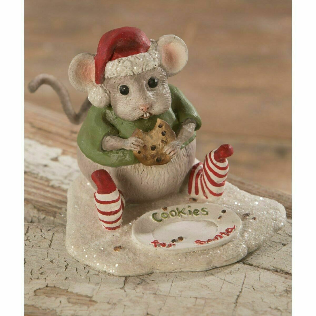Bethany Lowe Christmas Nibbles the Mouse with Cookies TD9032 - The Primitive Pineapple Collection