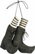 Primitive Halloween Canvas Hanging Witch Boots 6” x 8" - The Primitive Pineapple Collection