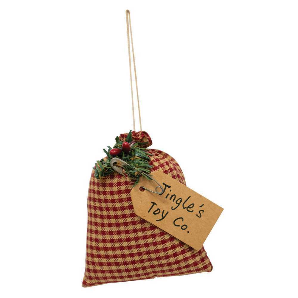 Primitive/Farmhouse Jingles Toy Company Bag Christmas Ornament - The Primitive Pineapple Collection