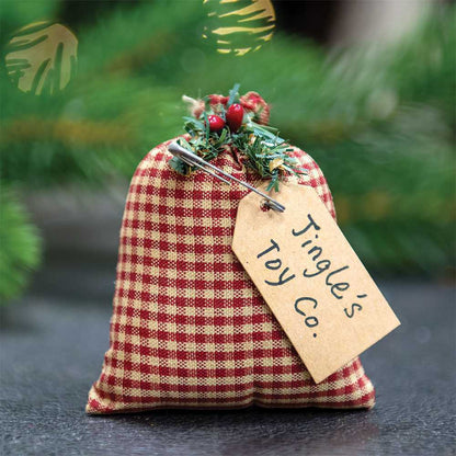 Primitive/Farmhouse Jingles Toy Company Bag Christmas Ornament - The Primitive Pineapple Collection