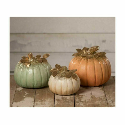 Bethany Lowe Autumn Elegant Green Pumpkin TD0075 - The Primitive Pineapple Collection