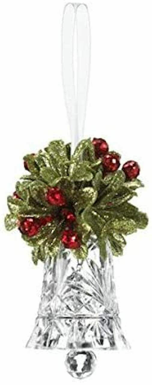 Christmas Kissing Krystals Mini Mistletoe Bell Ornament - The Primitive Pineapple Collection