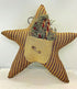 Primitive/Country Extra Large Christmas Red Ticking Star with Sweet Annie 11" - The Primitive Pineapple Collection