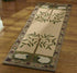 Primitive Willow & Sheep Hooked Rug Runner Hand-Crafted - 2&