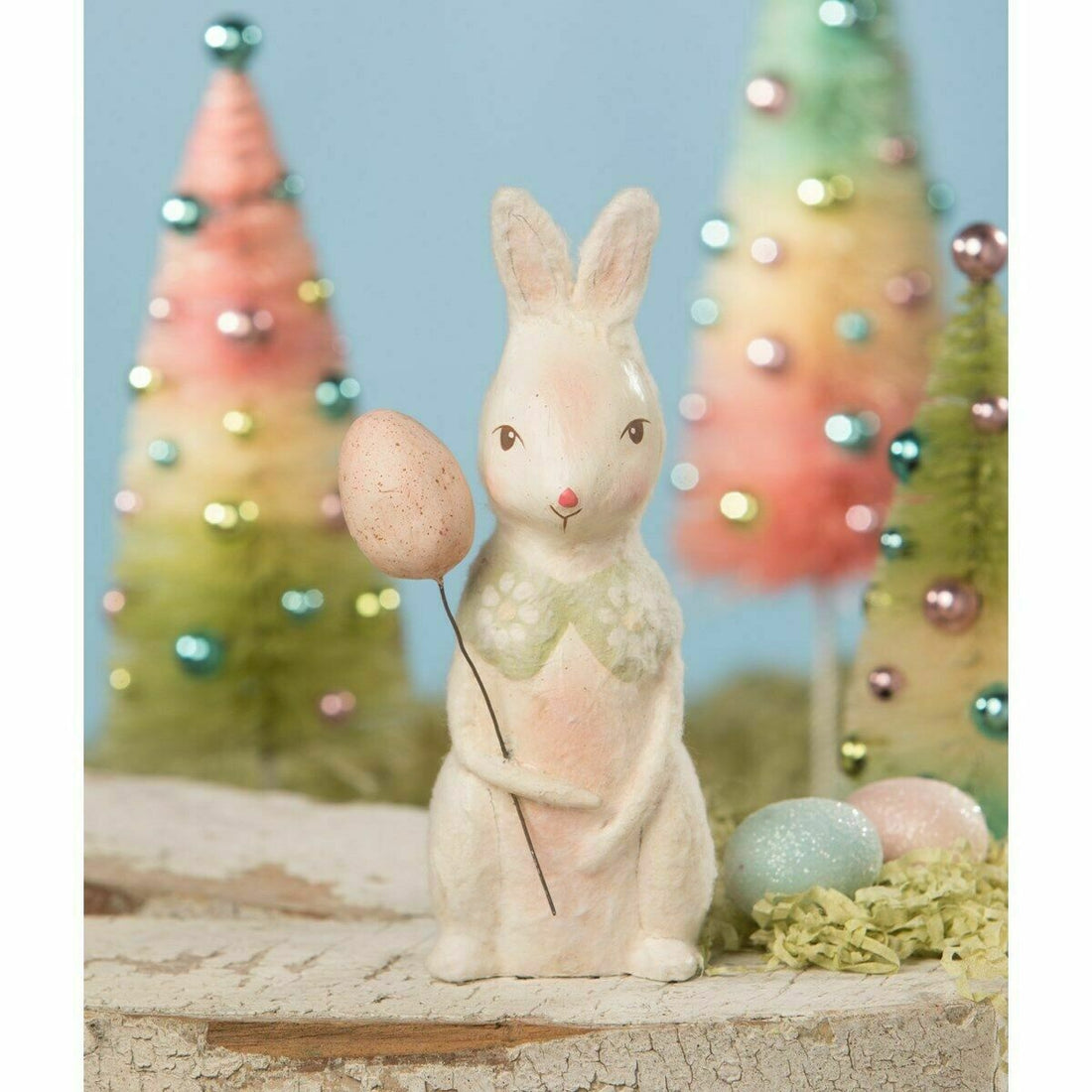 Bethany Lowe Sweet Bunny w/Egg Easter/Spring ML9274 Michelle Lauritsen - The Primitive Pineapple Collection